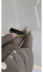 Sim ve Pul Detay Bağcıklı Ceket Pantolon Takım - Kahve - Kod: 80322