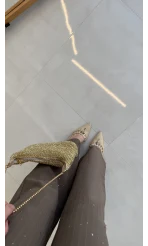 Arezzo Pul Detay Kemerli Yelek Takım - Vizon Kahve - Kod: 80359