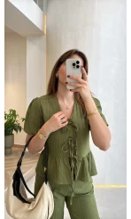 New Gofre Takım - Haki - Kod: 8015