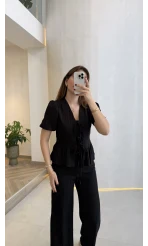 New Gofre Takım - Siyah - Kod: 8015