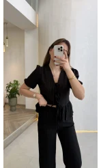 New Gofre Takım - Siyah - Kod: 8015