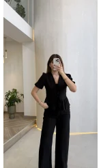 New Gofre Takım - Siyah - Kod: 8015