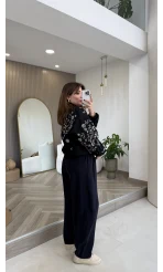 Premium Taş Pul Detaylı Pamuklu Ceket - Lacivert - Kod: 99927