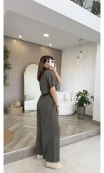 Oys Yarasa Kol Oval Kesim Eşofman Takım - Haki - Kod: 1126