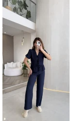 New Gofre Takım - Lacivert - Kod: 8015