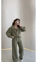 Dik Yaka Bomber Takım - Haki - Kod: 51324