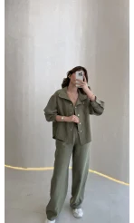 Dik Yaka Bomber Takım - Haki - Kod: 51324