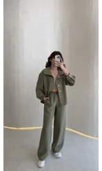 Dik Yaka Bomber Takım - Haki - Kod: 51324