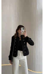 Napolyon Blazer Ceket - Siyah - Kod: 9729