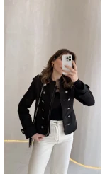 Napolyon Blazer Ceket - Siyah - Kod: 9729