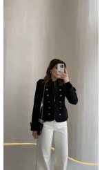 Napolyon Blazer Ceket - Siyah - Kod: 9729