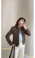 Napolyon Blazer Ceket - Kahve - Kod: 9729