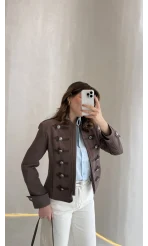 Napolyon Blazer Ceket - Kahve - Kod: 9729