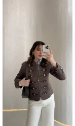 Napolyon Blazer Ceket - Kahve - Kod: 9729