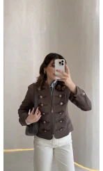 Napolyon Blazer Ceket - Kahve - Kod: 9729