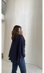 Mariposa Pelerin Bluz - Lacivert - Kod: 5044