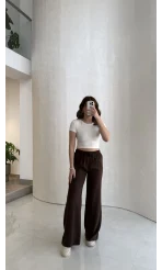 Lorenzo Beli Lastikli Modal Pantolon - Kahverengi - Kod: 4044