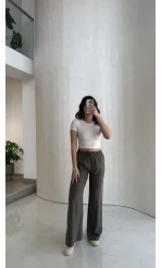 Lorenzo Beli Lastikli Modal Pantolon - Haki - Kod: 4044