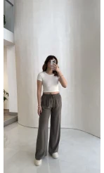 Lorenzo Beli Lastikli Modal Pantolon - Haki - Kod: 4044