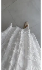 Püsküllü Beli Lastikli Etek - Ekru - Kod: 5062