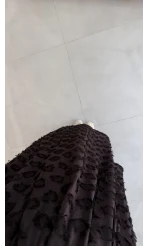 Püsküllü Beli Lastikli Etek - Acı Kahve - Kod: 5062