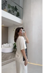 Vıctoria Üstü Siyah Askılı Dantel Detay T-shirt