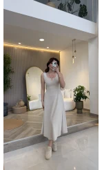 Bluzlu İkili Takım Elbise - Taş - Kod: 4064