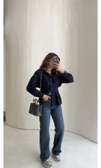 Bellamo Straight Lacivert Tonları Jean Pantolon - Kod: 1849