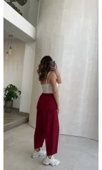Aria Kargo Eşofman Altı - Bordo - Kod: 71240