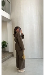 Bağcıklı Kimono Takım - Haki - Kod: 8968