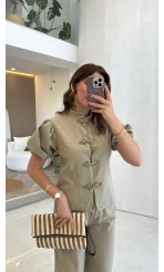 Napolyon Ceket Pantolon Takım - Vizon - Kod: 9149
