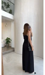 Amanda Fular Bağlamalı Takım - Siyah - Kod: 9163