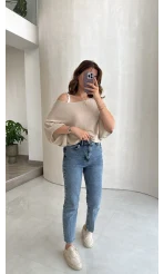 Callista Straight Leg Mavi Jean Pantolon - Kod: 1658