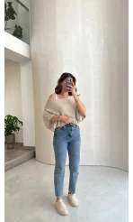 Callista Straight Leg Mavi Jean Pantolon - Kod: 1658