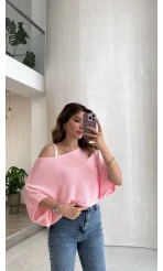 Bestie İçi Askılı Triko - Pembe