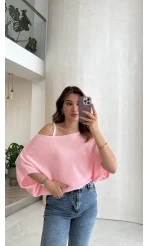 Bestie İçi Askılı Triko - Pembe