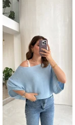 Bestie İçi Askılı Triko - Mavi