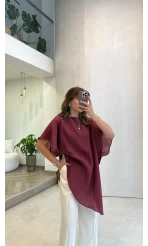 Pelerin Gömlek - Bordo - Kod: 3272
