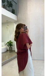 Pelerin Gömlek - Bordo - Kod: 3272