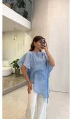 Pelerin Gömlek - Mavi - Kod: 3272