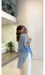 Pelerin Gömlek - Mavi - Kod: 3272