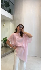 Pelerin Gömlek - Pembe - Kod: 3272