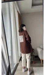 Acı Kahve Müslin Kumaş Kimono