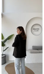 Addison Çizgi Detay Blazer Ceket - Siyah - Kod: 7560