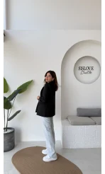 Addison Çizgi Detay Blazer Ceket - Siyah - Kod: 7560