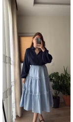 After Dantel Etek - Bebe Mavisi - 5012