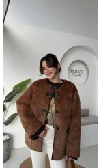 Alaska Tüylü Kahverengi Ceket
