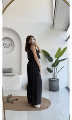 Alex Beli Lastik Detay Modal Takım - Siyah - 8013