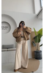 Amsterdam Bomber Ceket - Camel - Kod: 508246