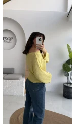 Anabel Kayık Yaka Triko - Sarı